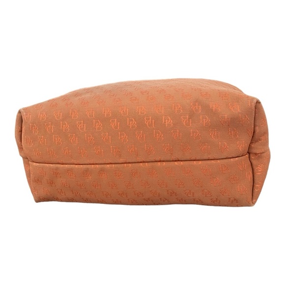 Dooney & Bourke Canvas Signature Hobo bag in burnt orange - Picture 3 of 9